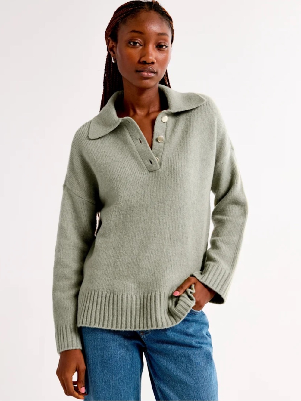 Abercrombie and Fitch green sweater